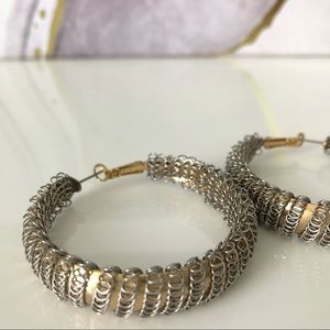 Express Gold & Silver Hoop Earrings